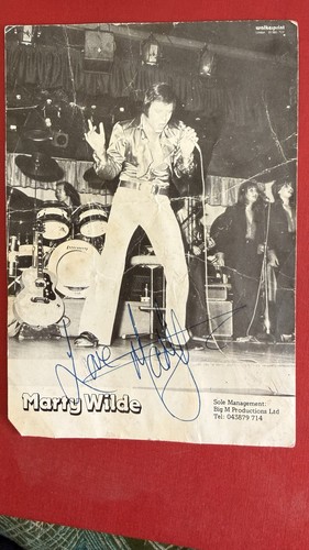 Marty wilde hand signed - wilde,